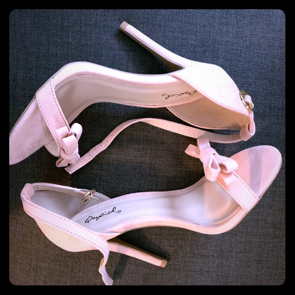 Blush color summer heels/sandals